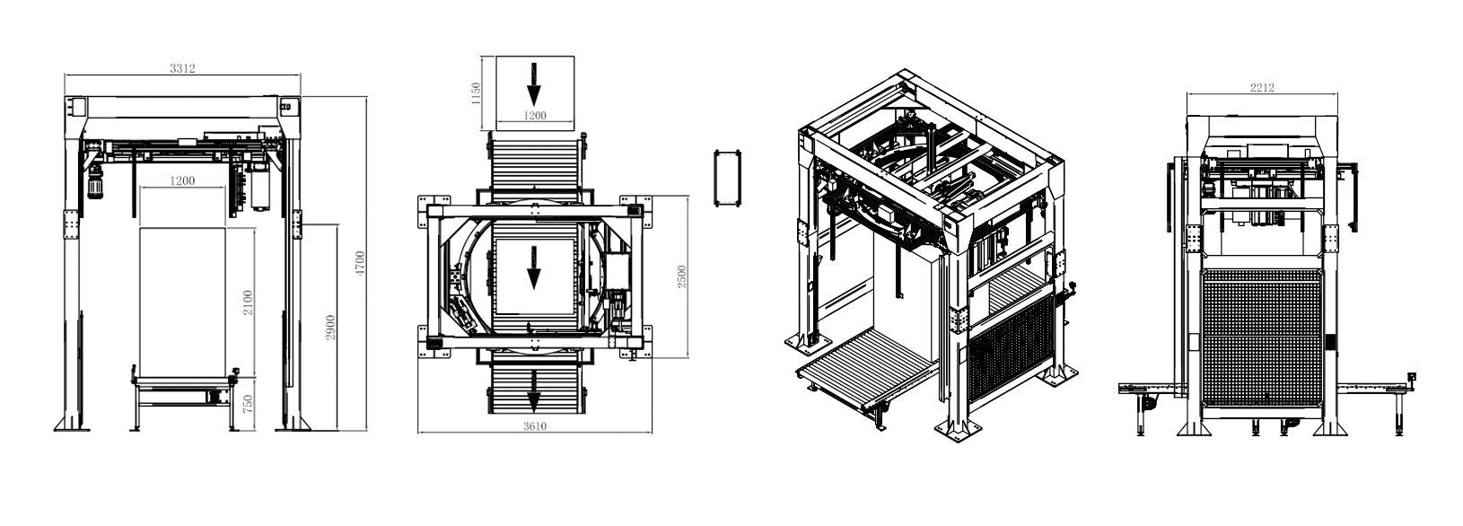MP502 High speed ring winding packaging machine(图1)