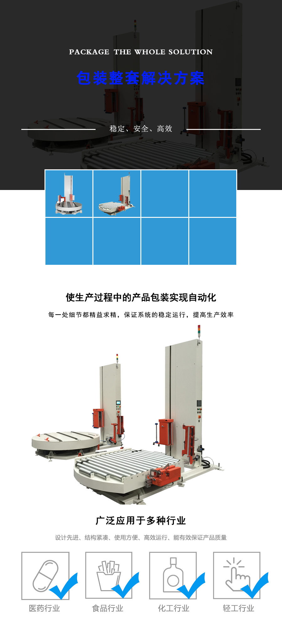 MP303 全自动转台在线式缠绕包装机(图1)
