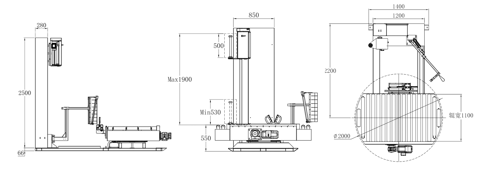 MP303 fully auto conveyorized pallet wrapper(图1)